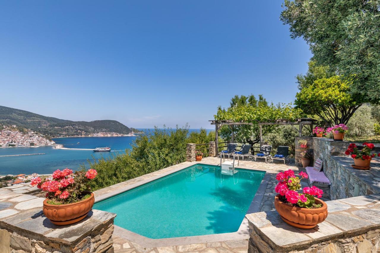 Villa Nina Skopelos- Private Pool - Magnificent Views Екстериор снимка