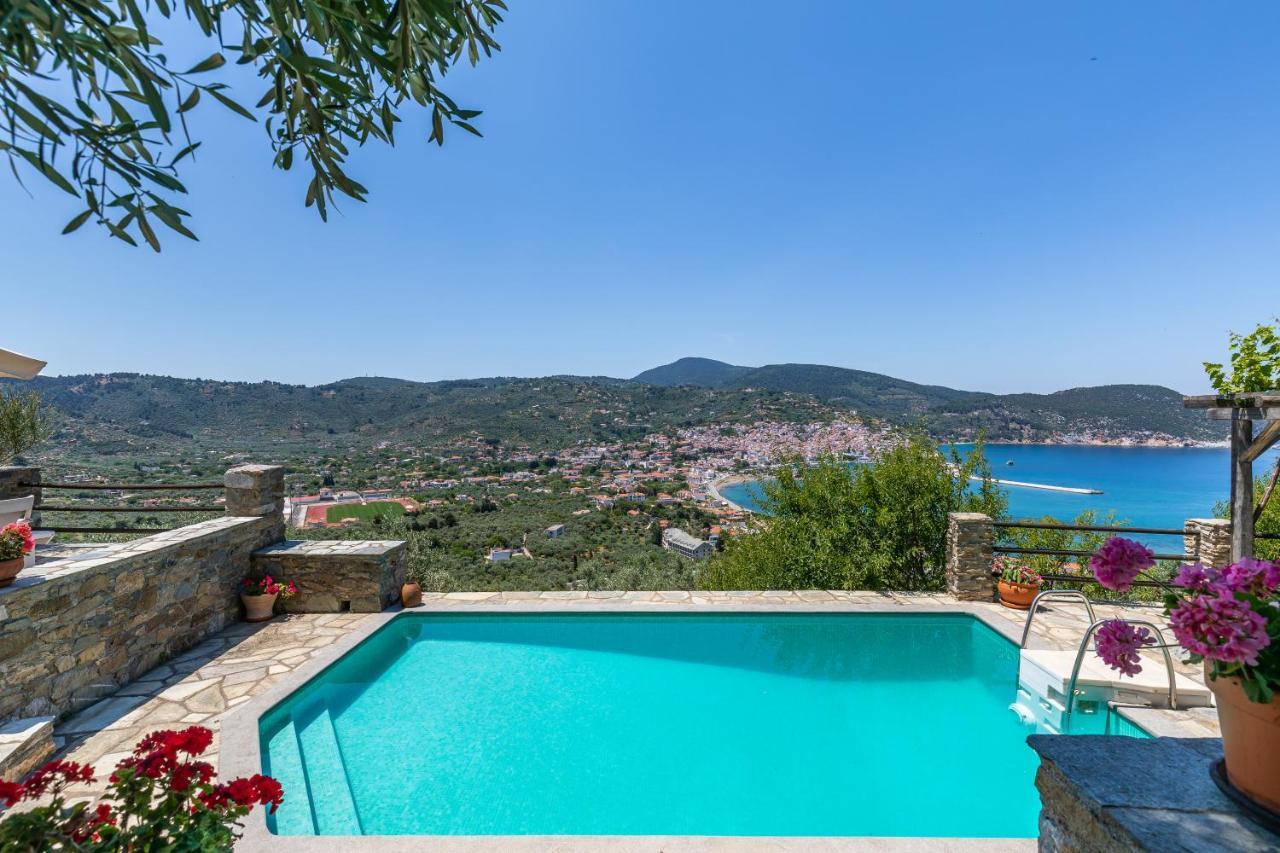 Villa Nina Skopelos- Private Pool - Magnificent Views Екстериор снимка