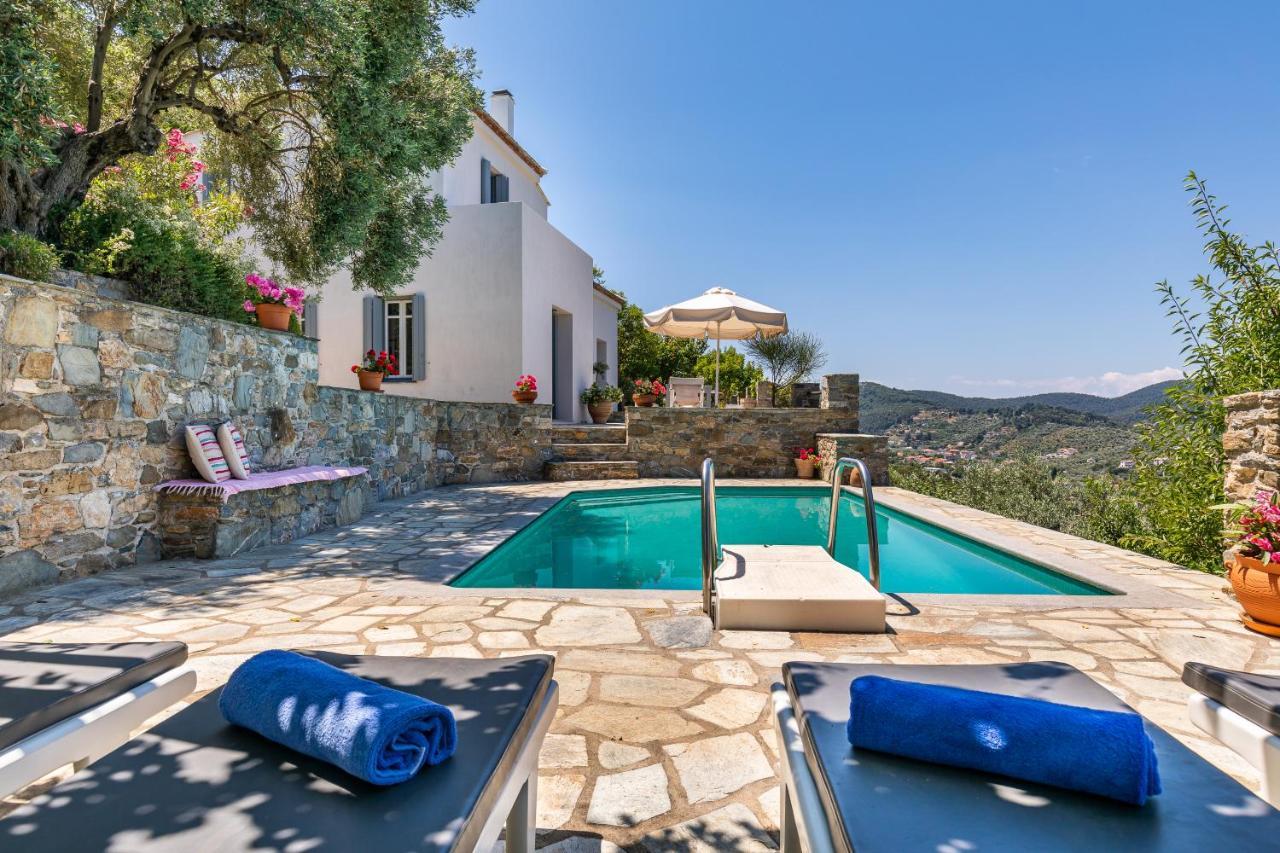 Villa Nina Skopelos- Private Pool - Magnificent Views Екстериор снимка